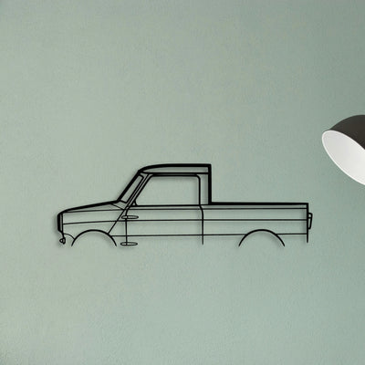 Mini Pickup Classic Silhouette Metal Wall Art - Tinvibe