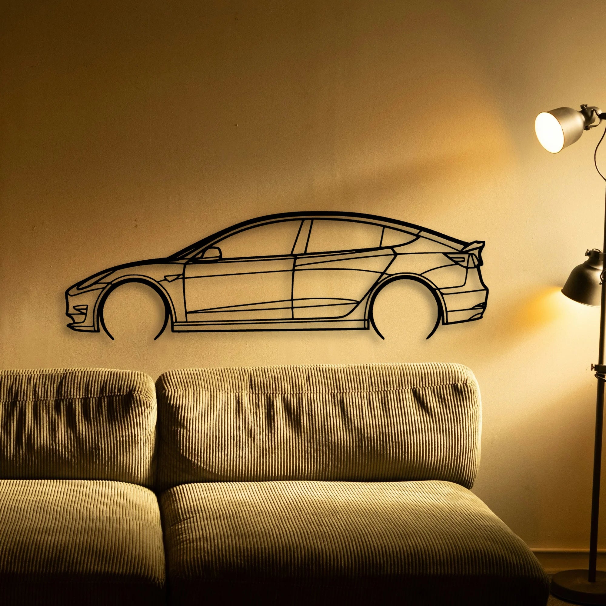 Model 3 2 Classic Silhouette Metal Wall Art - Tinvibe