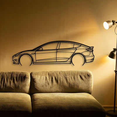 Model 3 2 Classic Silhouette Metal Wall Art - Tinvibe