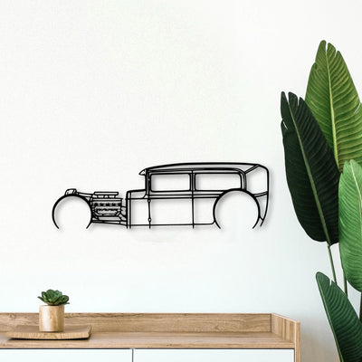 Model A Classic Silhouette Metal Wall Art - Tinvibe