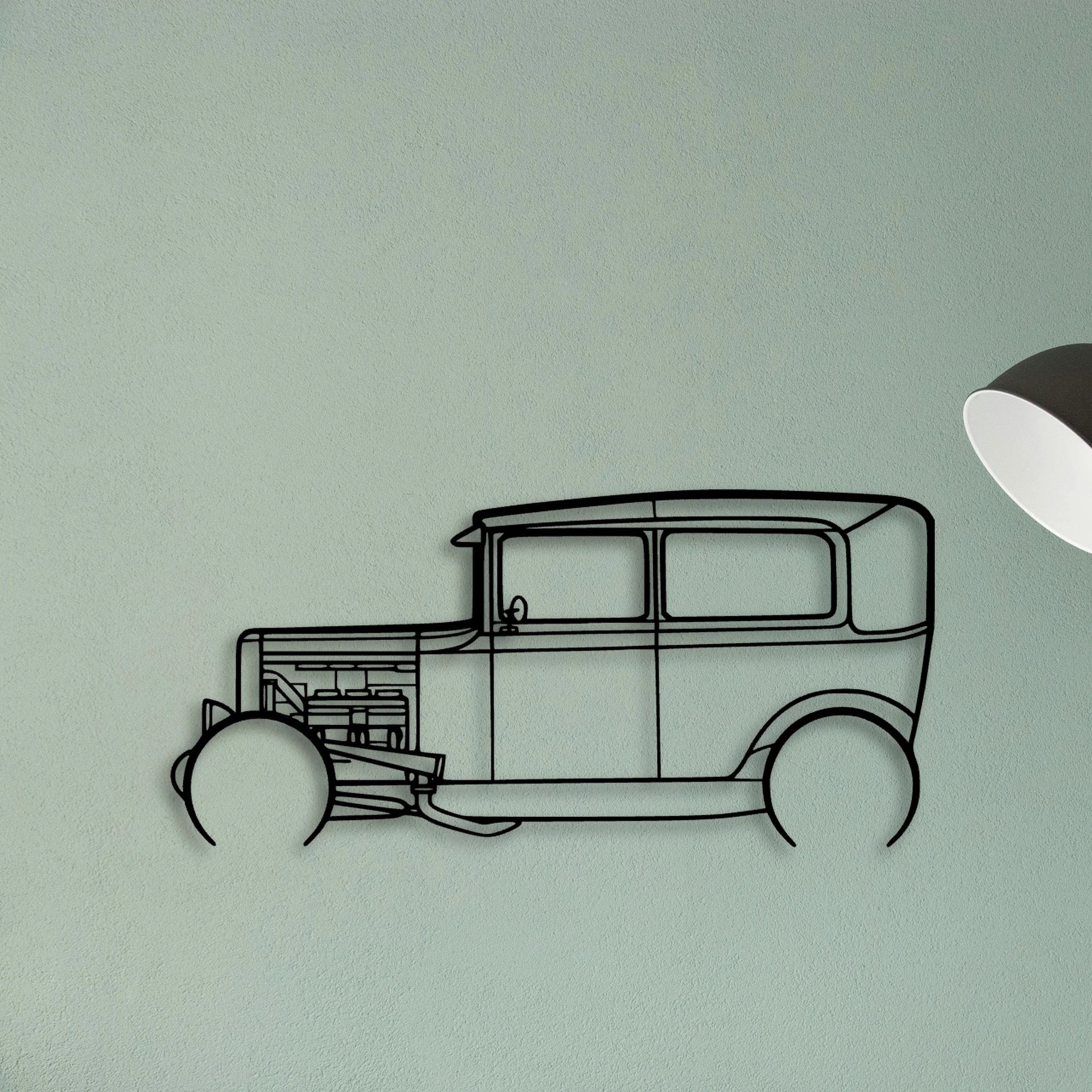 Model A 1931 Classic Silhouette Metal Wall Art - Tinvibe
