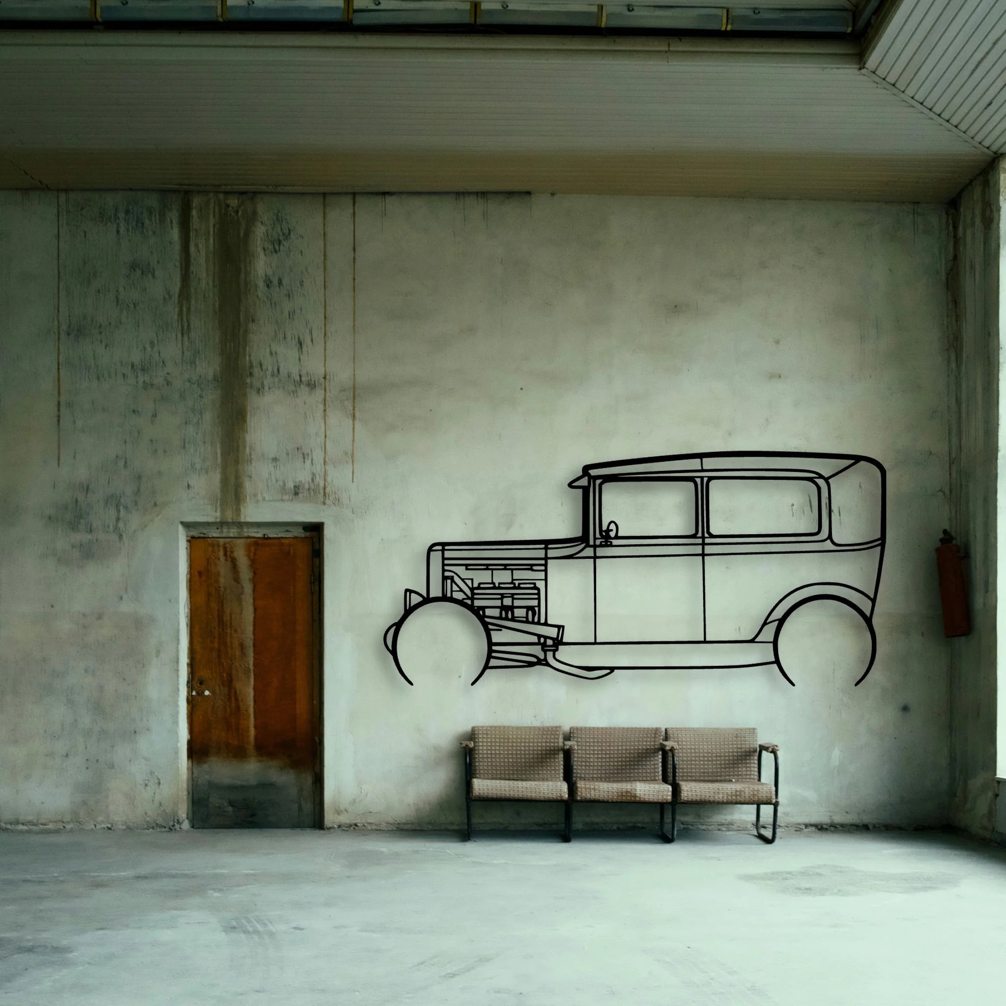 Model A 1931 Classic Silhouette Metal Wall Art - Tinvibe