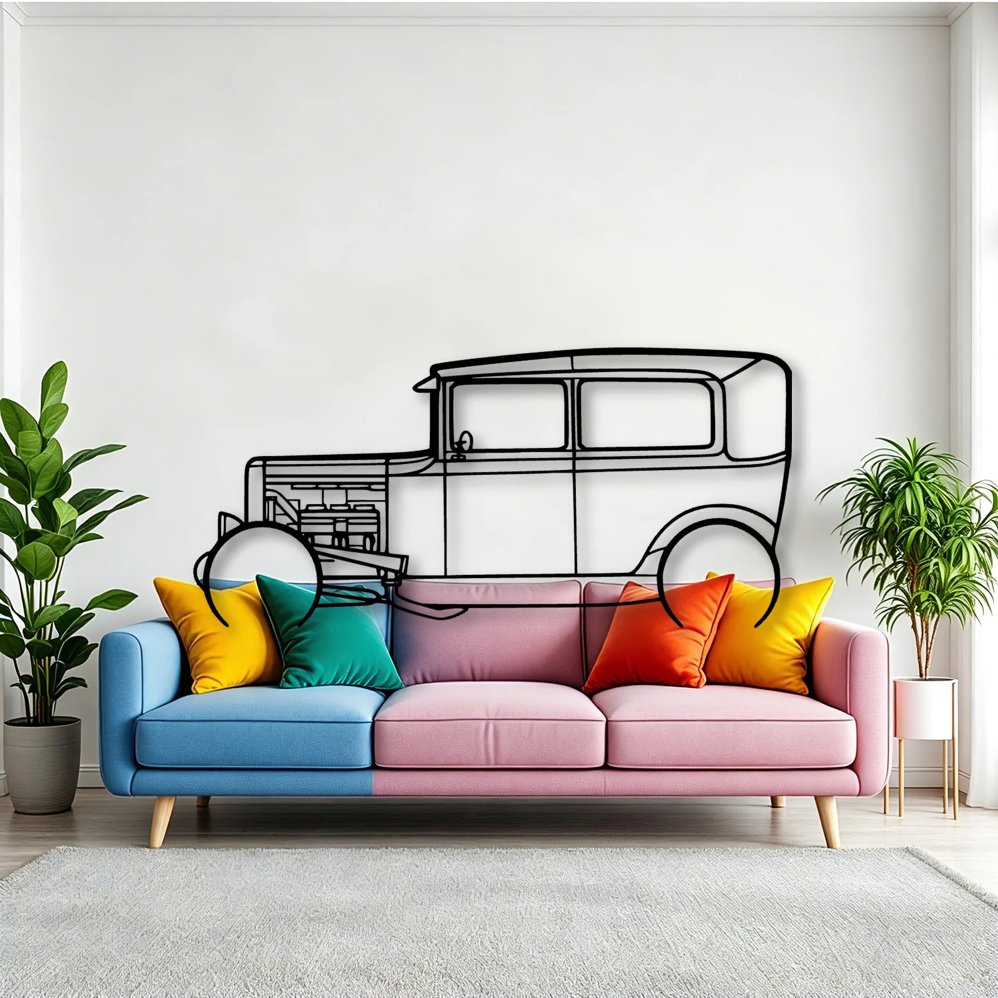 Model A 1931 Classic Silhouette Metal Wall Art - Tinvibe