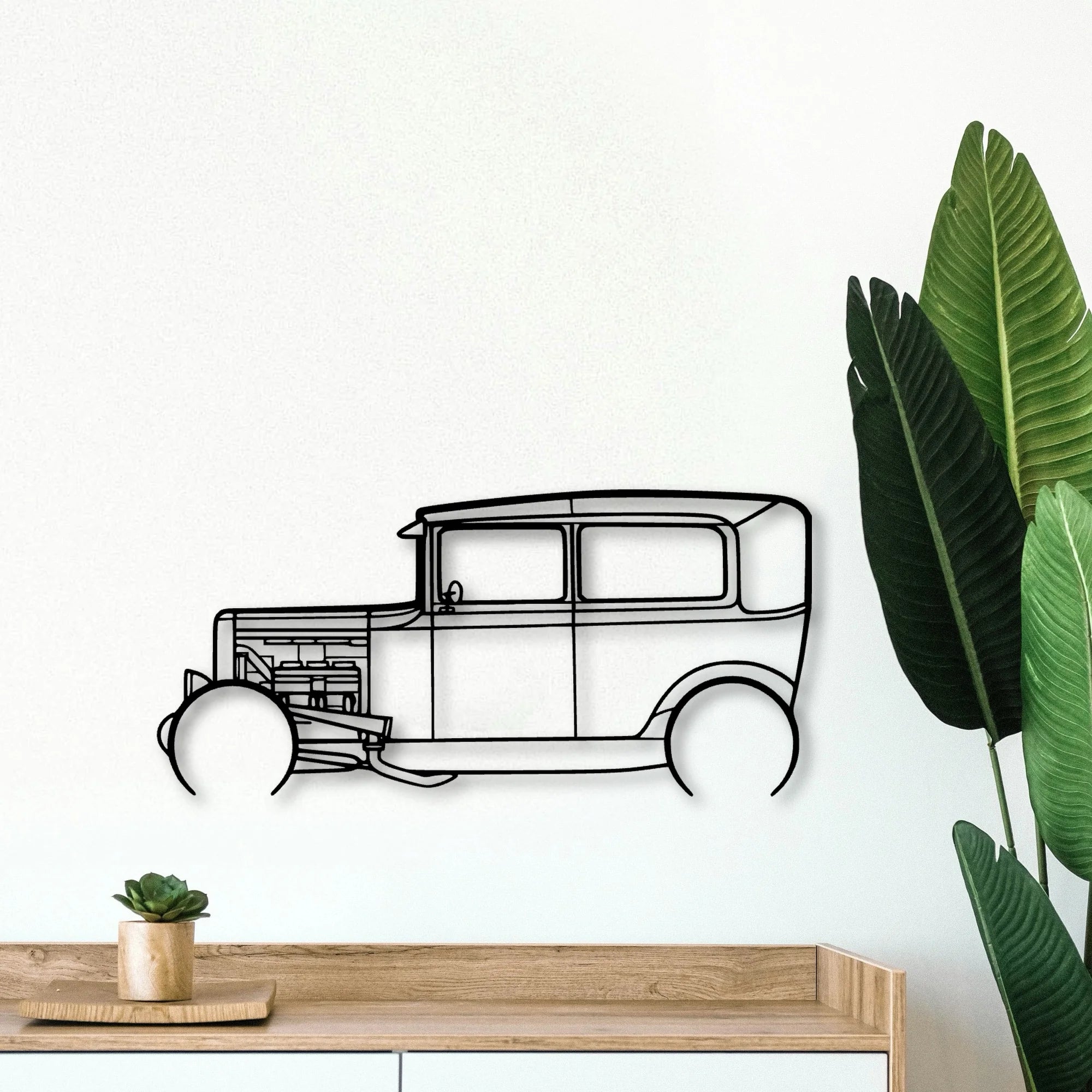 Model A 1931 Classic Silhouette Metal Wall Art - Tinvibe