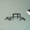 Model A Special Coupe 1928 Classic Silhouette Metal Wall Art - Tinvibe