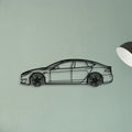 Model S Plaid 2022 Classic Silhouette Metal Wall Art - Tinvibe