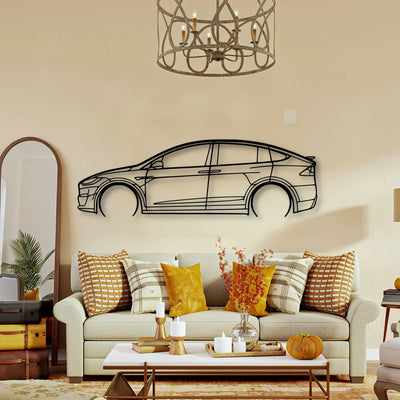 Model X 2 Classic Silhouette Metal Wall Art - Tinvibe