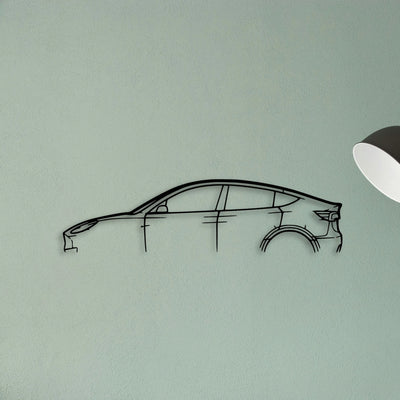 Model Y Classic Silhouette Metal Wall Art - Tinvibe