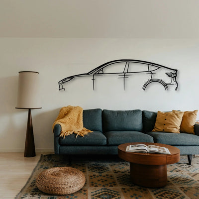 Model Y Classic Silhouette Metal Wall Art - Tinvibe