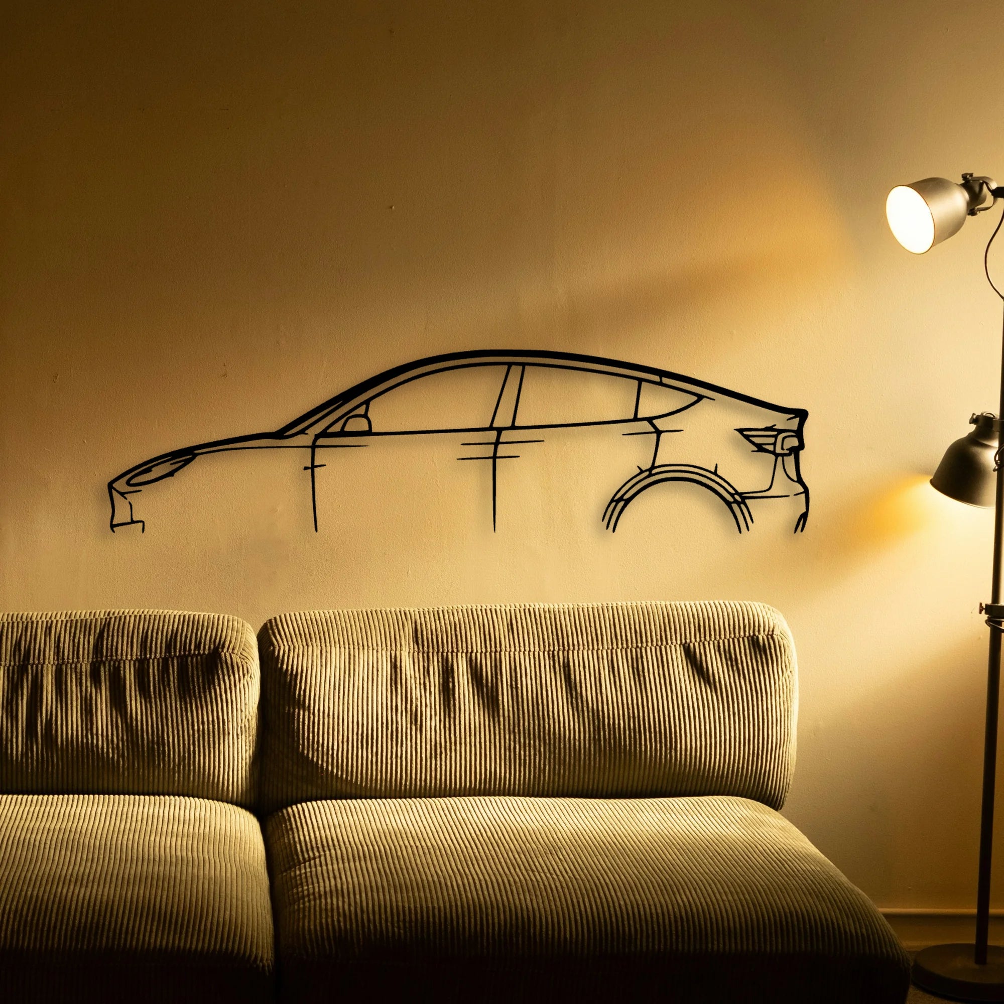 Model Y Classic Silhouette Metal Wall Art - Tinvibe
