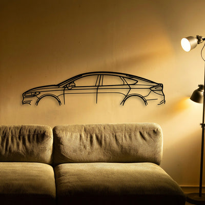 Mondeo Fusion 2015 Classic Silhouette Metal Wall Art - Tinvibe