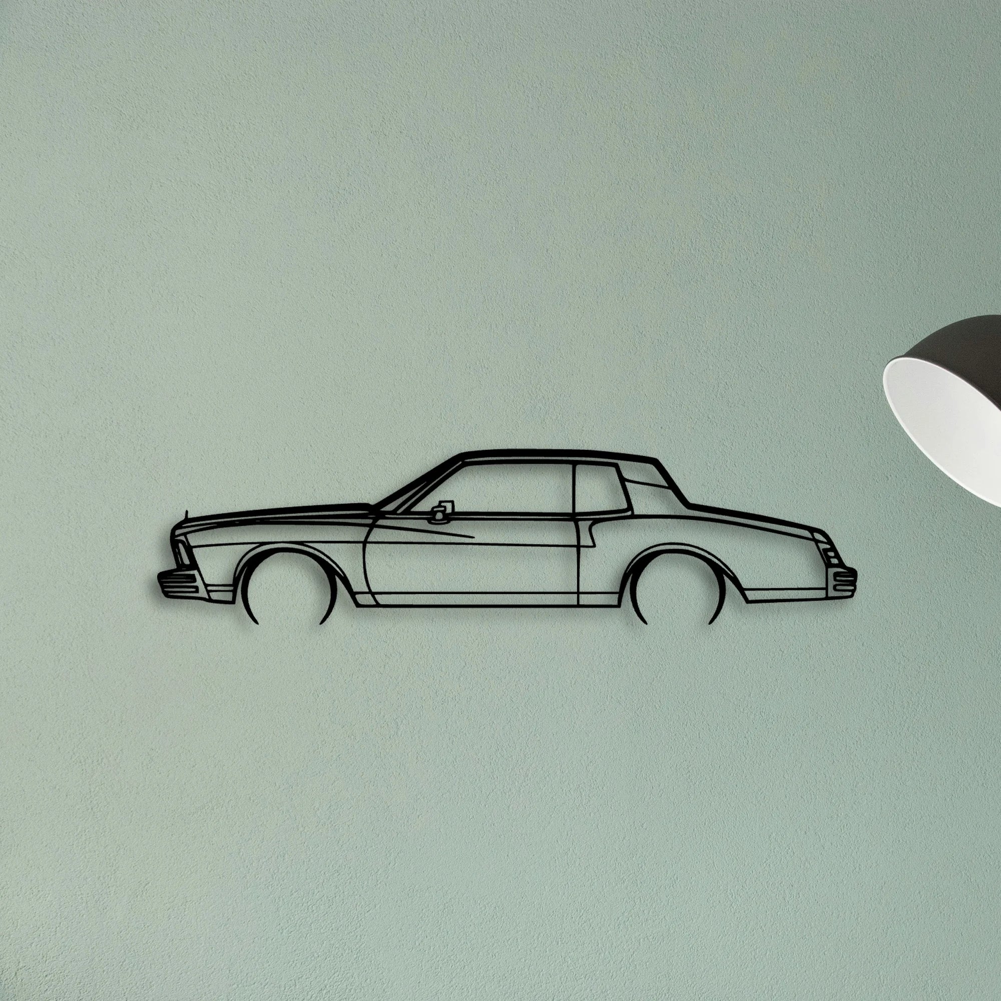 Monte Carlo 1978 Classic Silhouette Metal Wall Art - Tinvibe