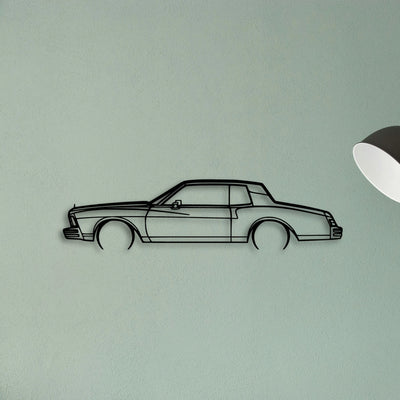 Monte Carlo 1978 Classic Silhouette Metal Wall Art - Tinvibe