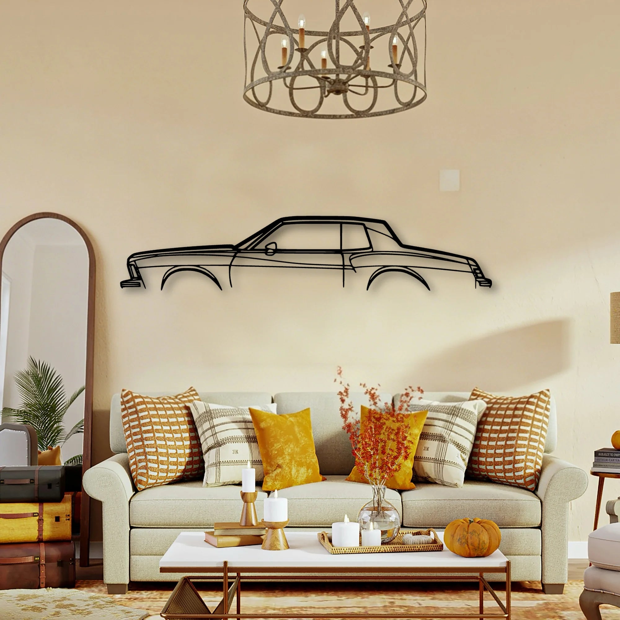Monte Carlo 1979 Classic Silhouette Metal Wall Art - Tinvibe