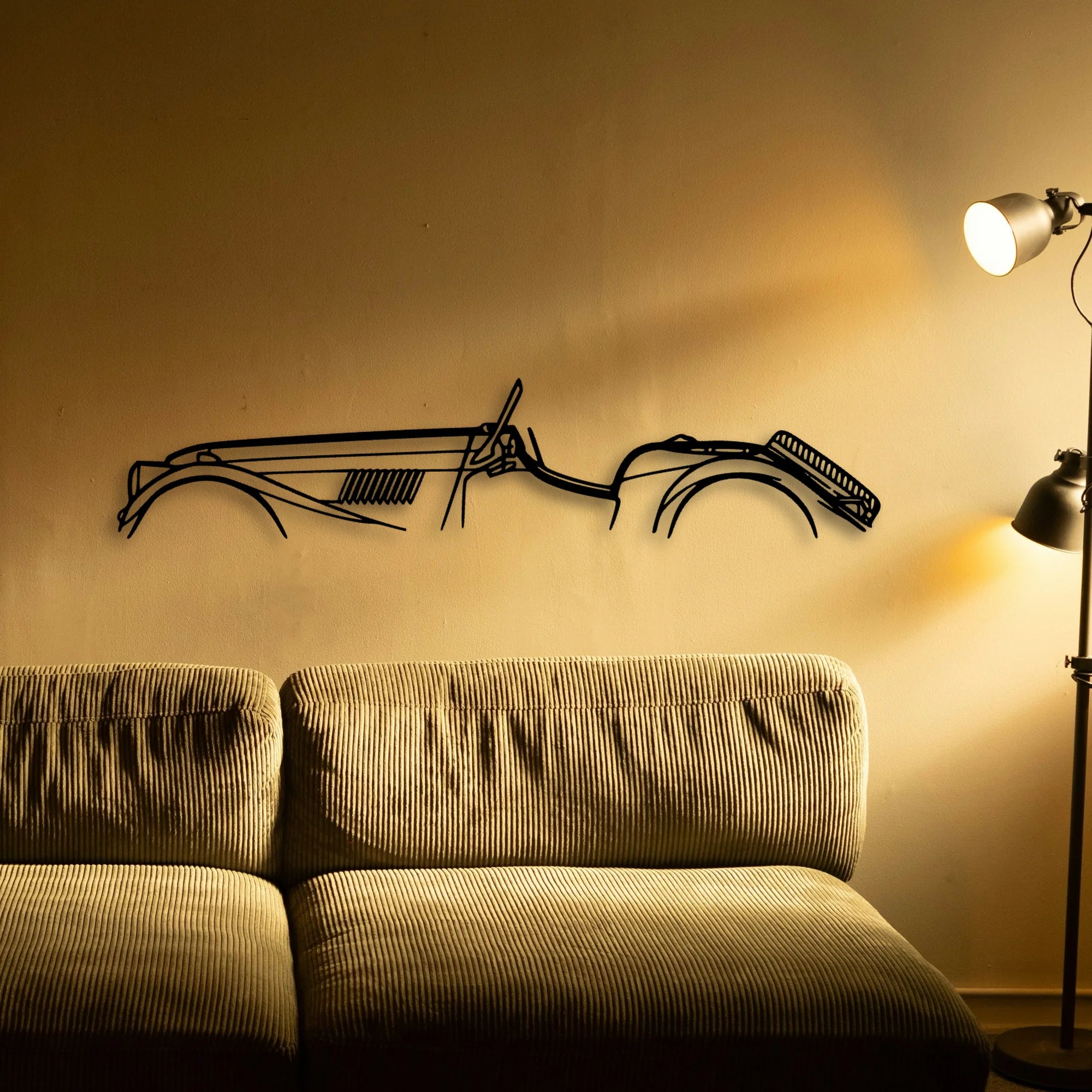 Morgan Plus 8 1975 Classic Silhouette Metal Wall Art - Tinvibe