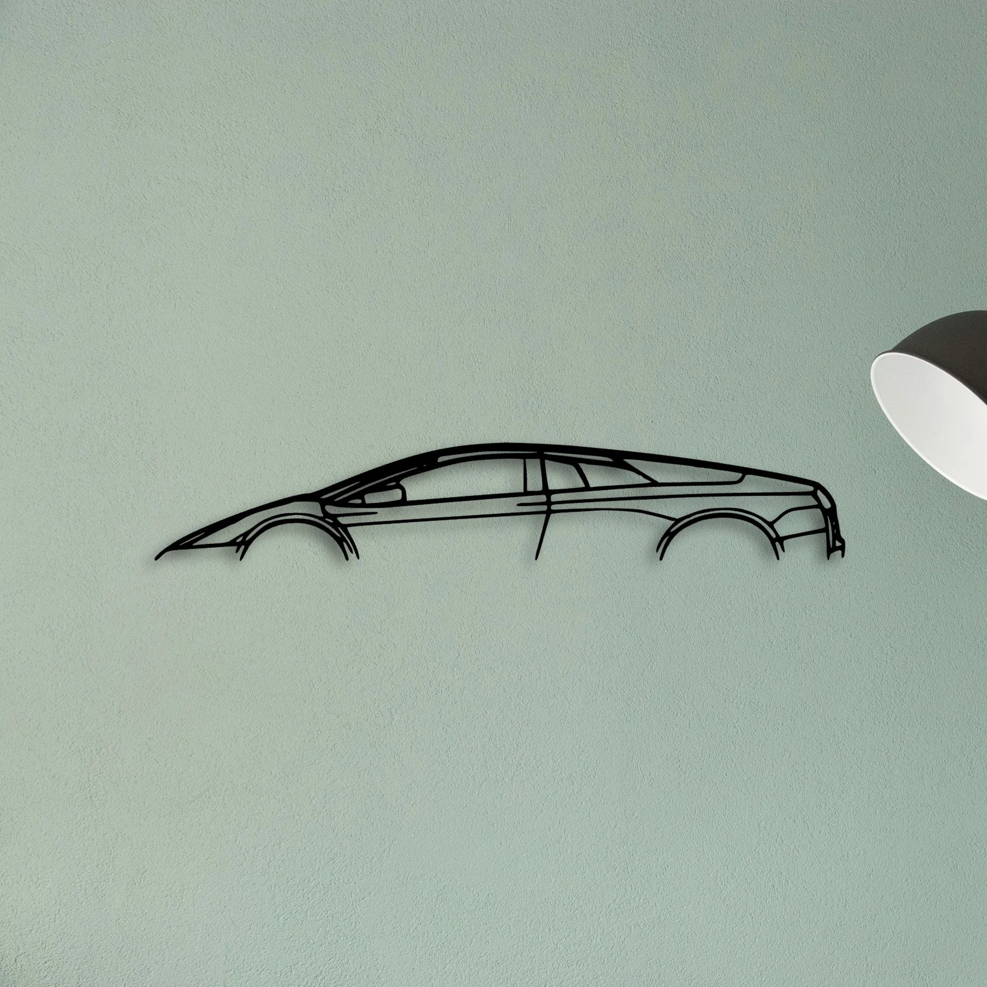 Murcielago 2007 Classic Silhouette Metal Wall Art - Tinvibe