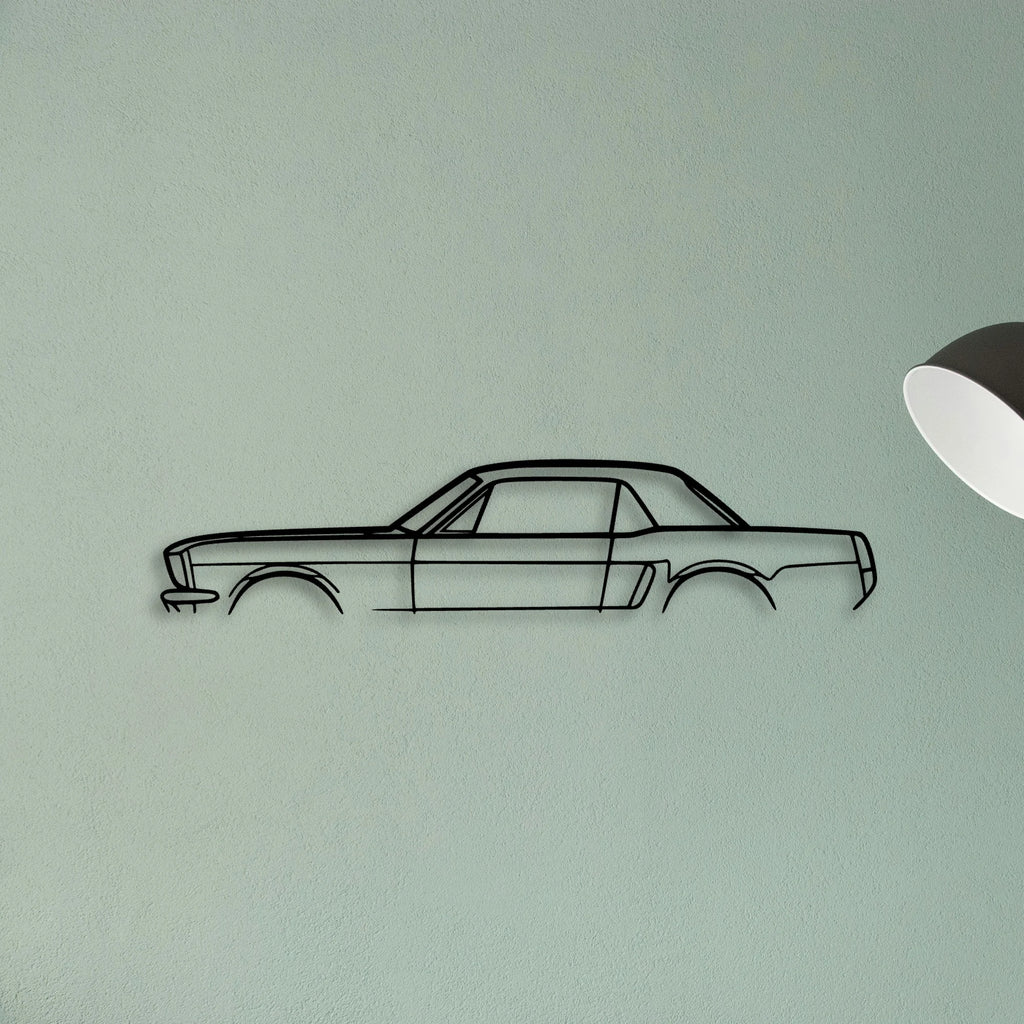 Mustang 1965 2 Classic Silhouette Metal Wall Art - Tinvibe