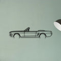 Mustang 1966 Convertible 2 Classic Silhouette Metal Wall Art - Tinvibe