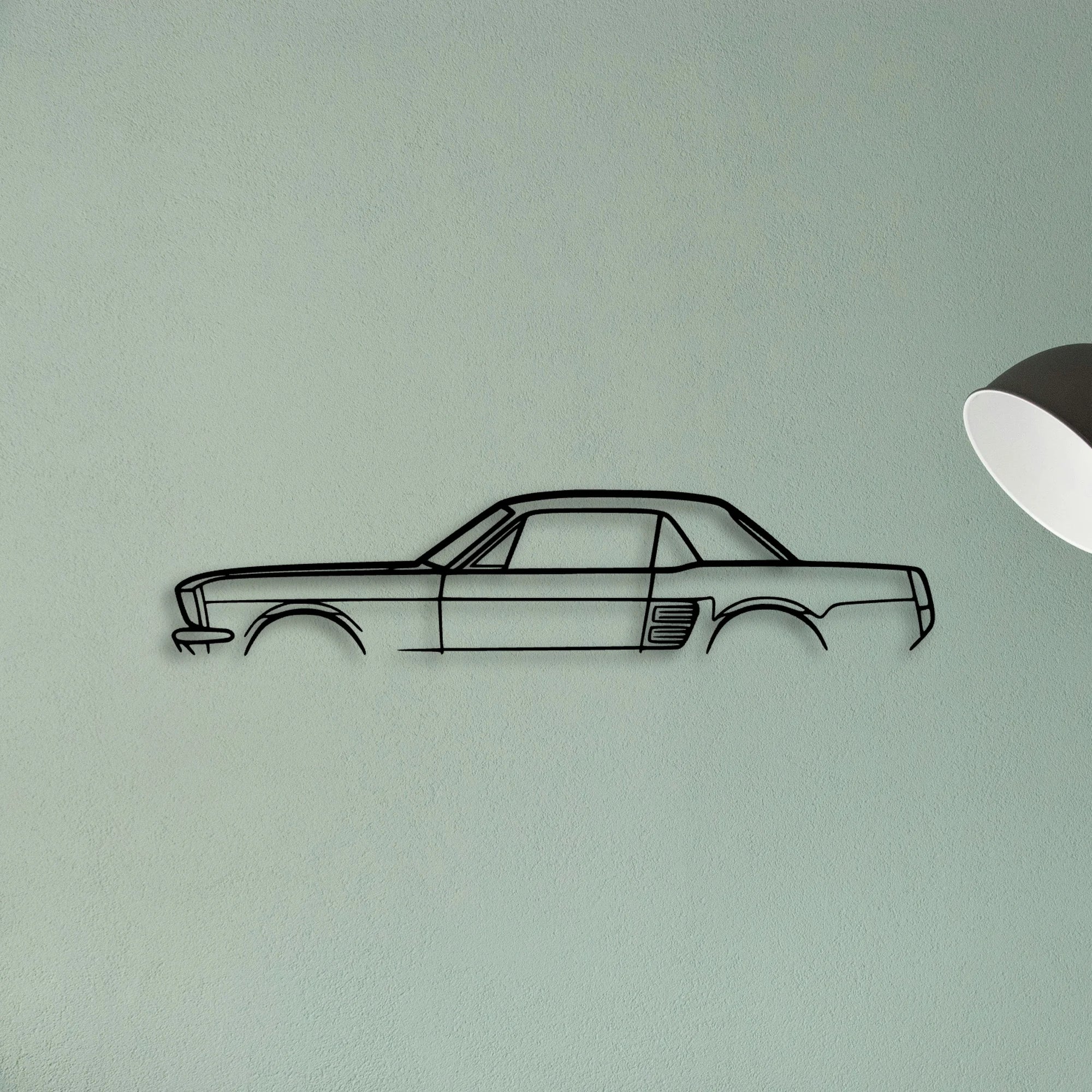 Mustang 1967 Coupe Classic Silhouette Metal Wall Art - Tinvibe