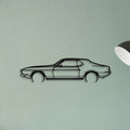 Mustang 1973 Classic Silhouette Metal Wall Art - Tinvibe