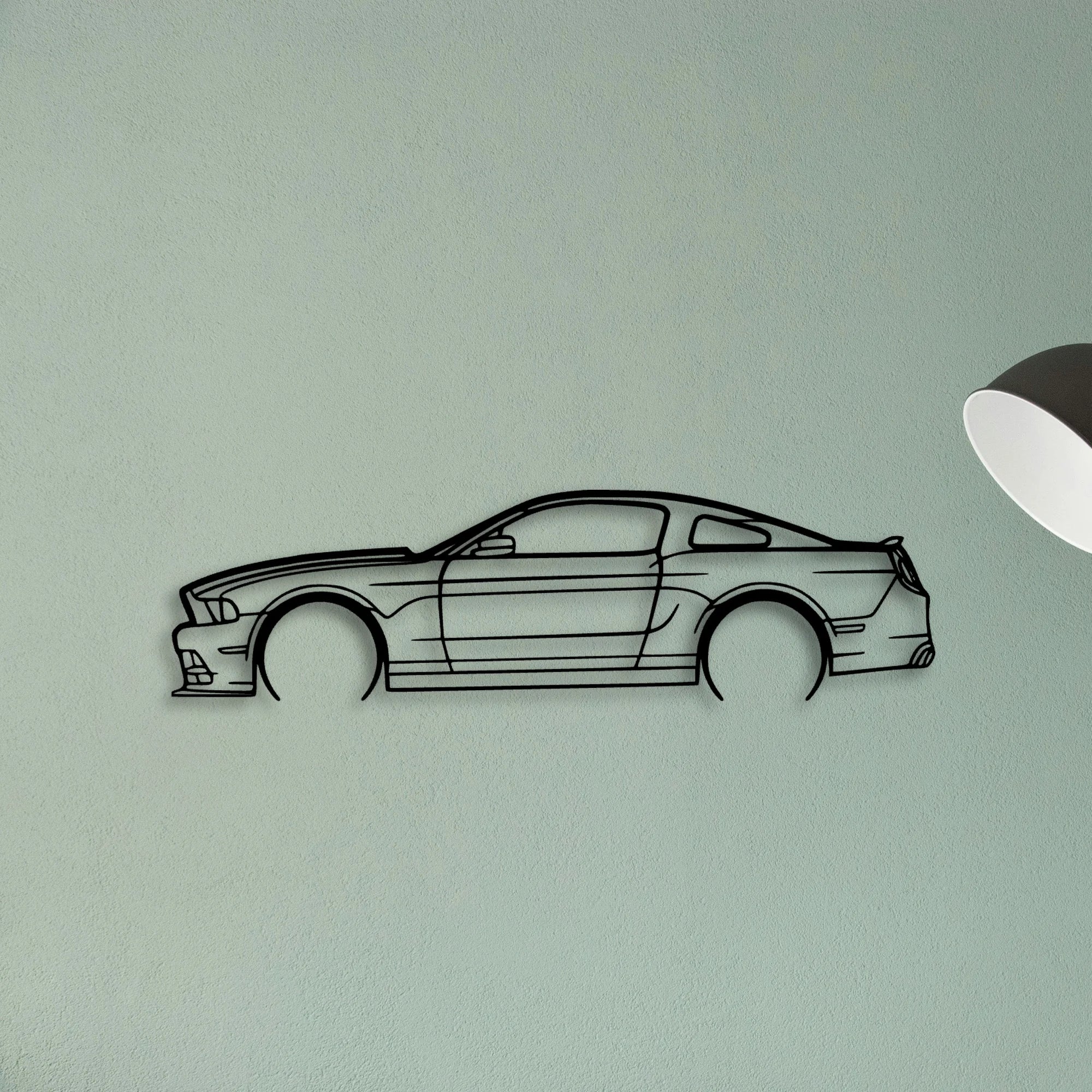 Mustang 2014 Classic Silhouette Metal Wall Art - Tinvibe