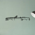 Mustang Convertible 1969 Classic Silhouette Metal Wall Art - Tinvibe