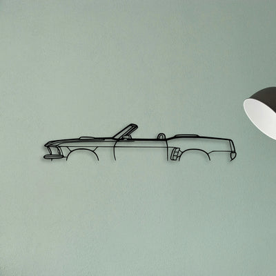 Mustang Convertible 1969 Classic Silhouette Metal Wall Art - Tinvibe