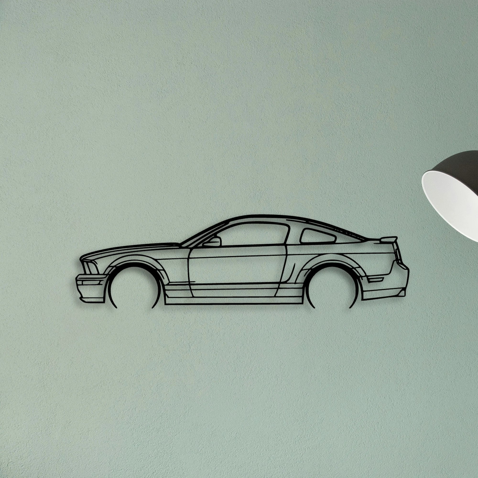 Mustang GT 2005 Classic Silhouette Metal Wall Art - Tinvibe
