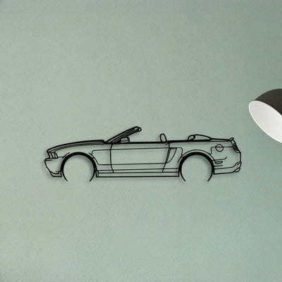 Mustang GT 2010 Cabrio Classic Silhouette Metal Wall Art - Tinvibe