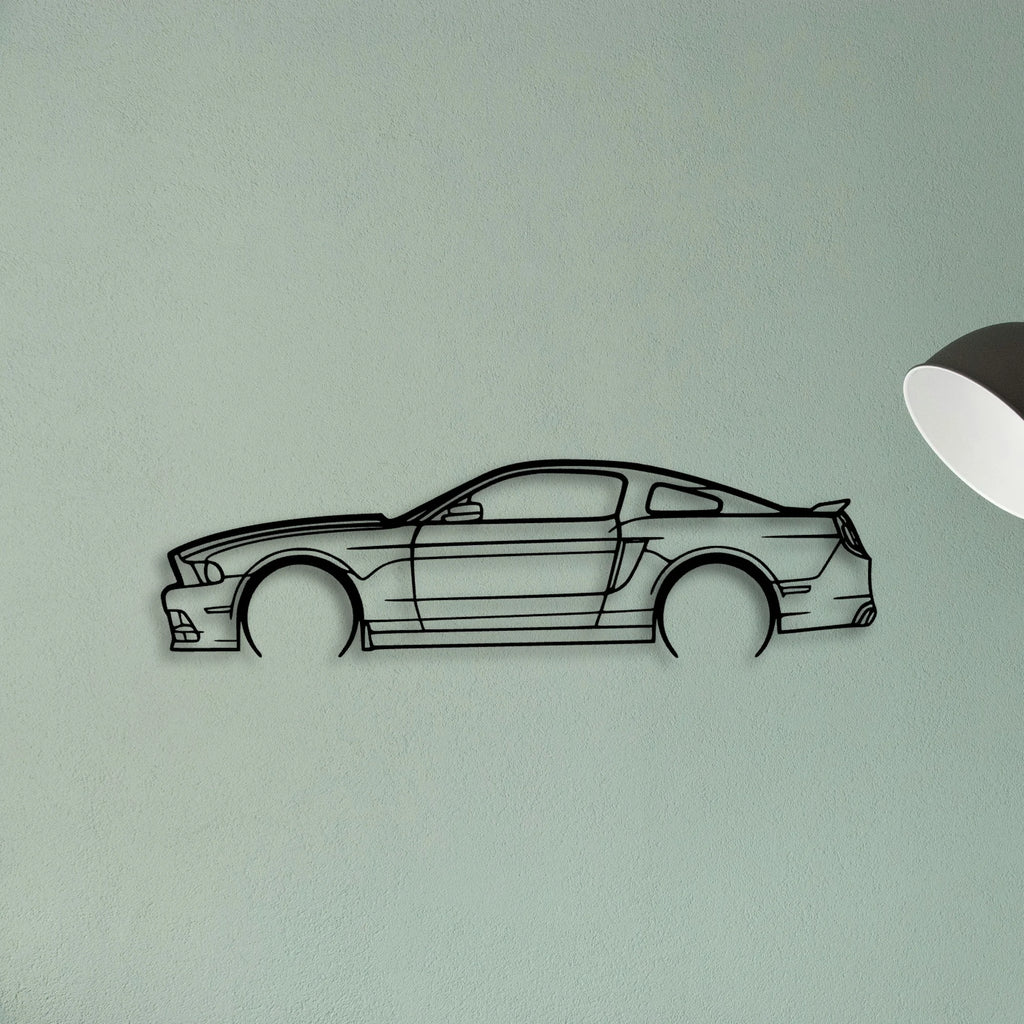Mustang GT 2013 Classic Silhouette Metal Wall Art - Tinvibe