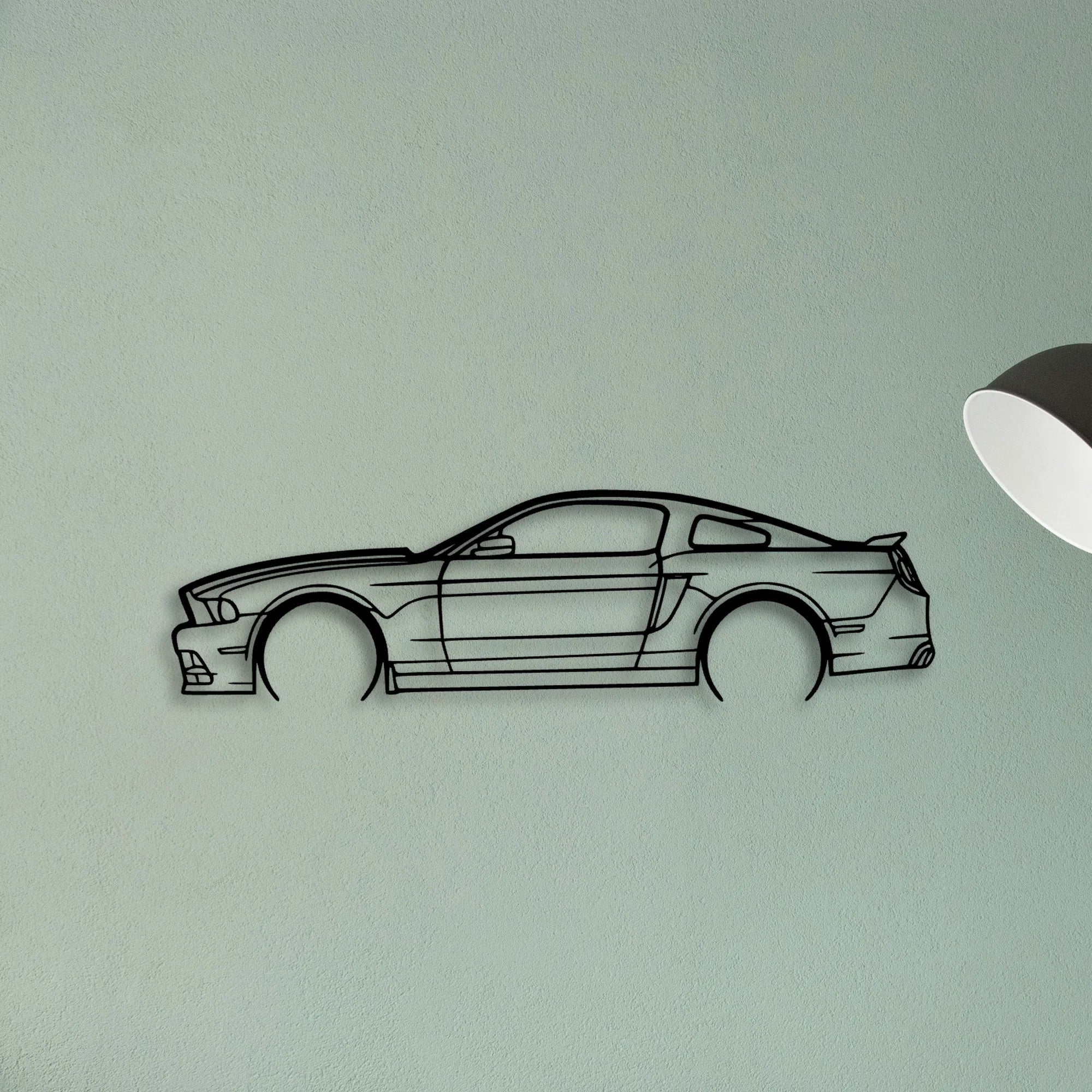 Mustang GT 2013 Classic Silhouette Metal Wall Art - Tinvibe