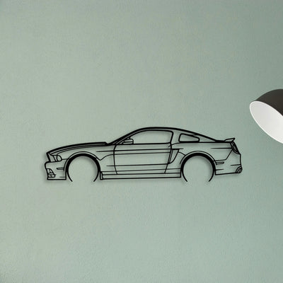 Mustang GT 2013 Classic Silhouette Metal Wall Art - Tinvibe