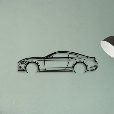 Mustang GT 2017 Classic Silhouette Metal Wall Art - Tinvibe