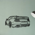 Mustang GT 2020 Angle Classic Silhouette Metal Wall Art - Tinvibe