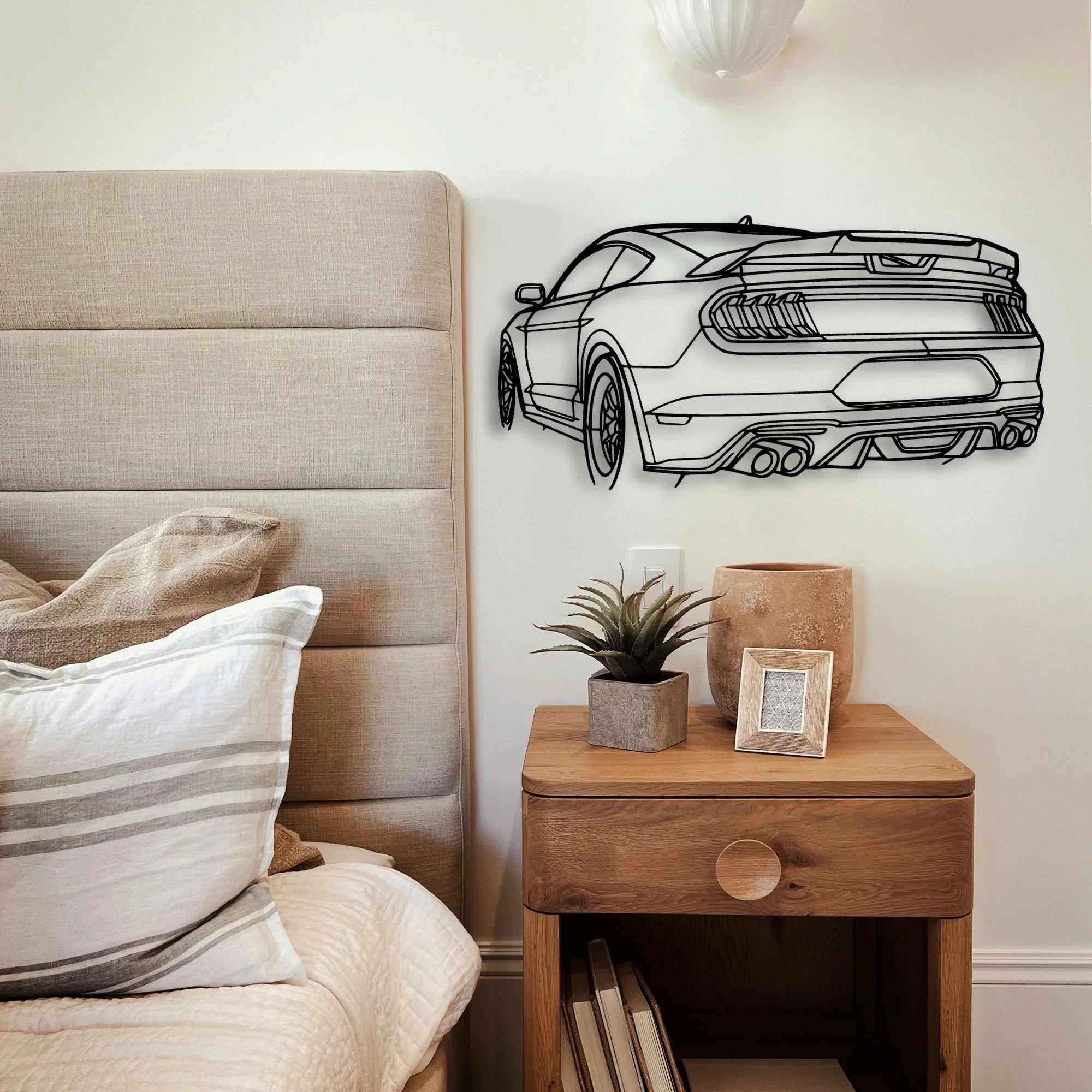 Mustang GT 2020 Angle Classic Silhouette Metal Wall Art - Tinvibe