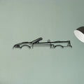 Mustang GT Convertible 2002 Classic Silhouette Metal Wall Art - Tinvibe