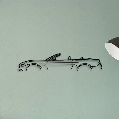 Mustang GT S550 Convertible Classic Silhouette Metal Wall Art - Tinvibe