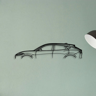 Mustang Mach E 2021 Classic Silhouette Metal Wall Art - Tinvibe