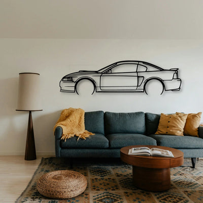 Mustang Mach 1 2003 Classic Silhouette Metal Wall Art - Tinvibe