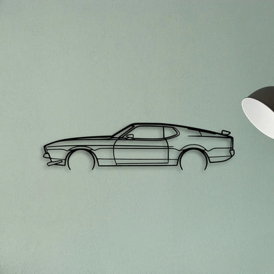 Mustang Mach 1 2 Classic Silhouette Metal Wall Art - Tinvibe