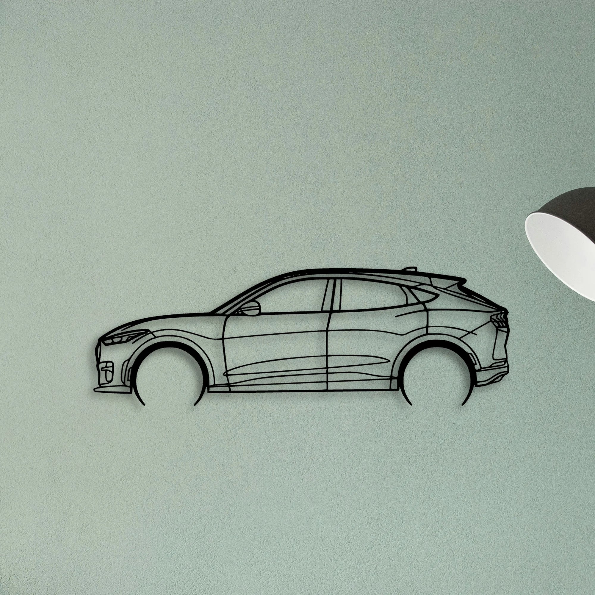Mustang Mach E GT 2 Classic Silhouette Metal Wall Art - Tinvibe