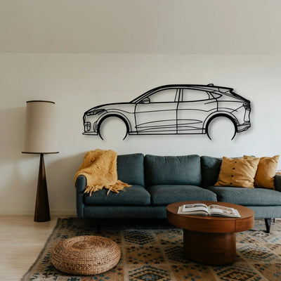 Mustang Mach E GT 2 Classic Silhouette Metal Wall Art - Tinvibe