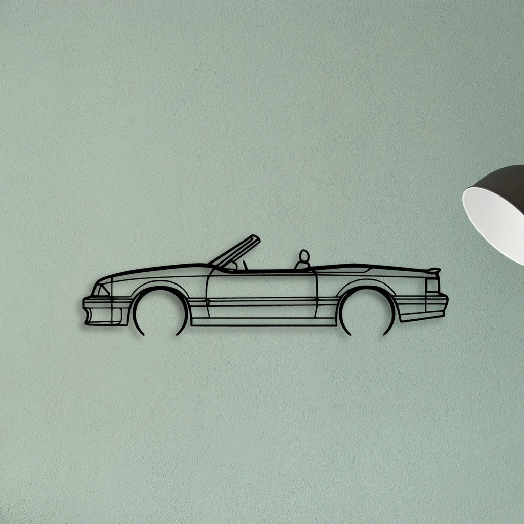 Mustang MCL 1987 Classic Silhouette Metal Wall Art - Tinvibe