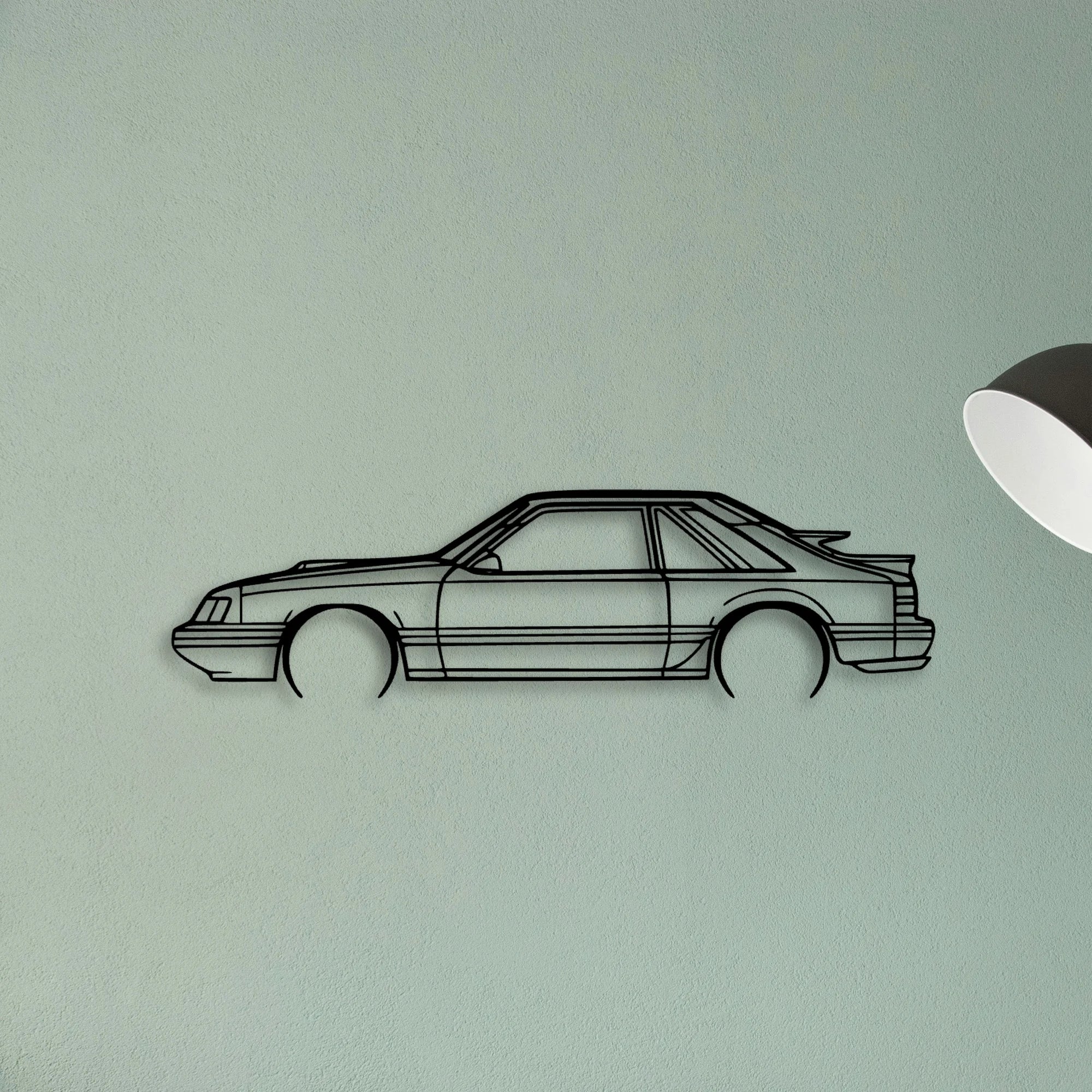 Mustang SVO 1986 Classic Silhouette Metal Wall Art - Tinvibe