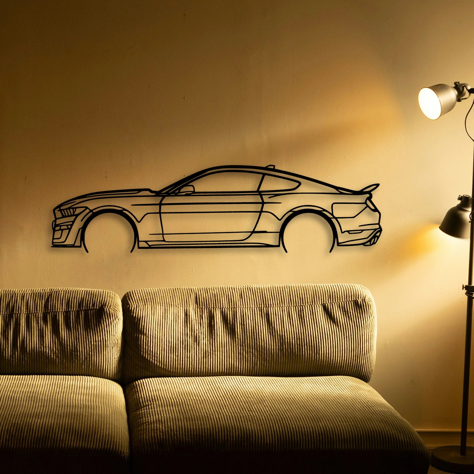 Mustang Shelby GT500 2021 Classic Silhouette Metal Wall Art - Tinvibe