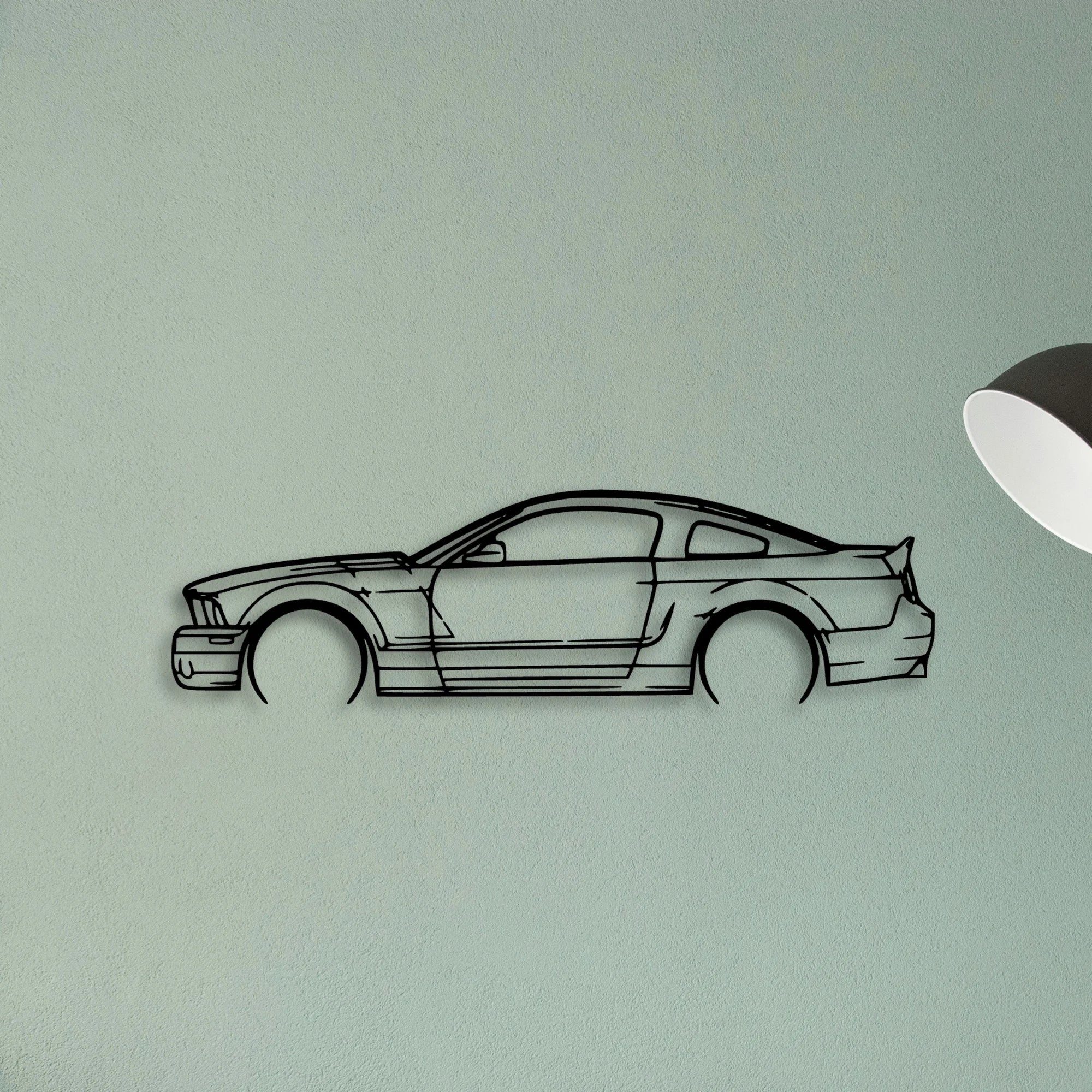 Mustang Stallion 2006 Classic Silhouette Metal Wall Art - Tinvibe
