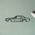 Mustang Coupe 1966 Classic Silhouette Metal Wall Art - Tinvibe