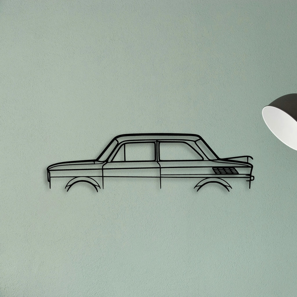 NSU TT 1972 Classic Silhouette Metal Wall Art - Tinvibe