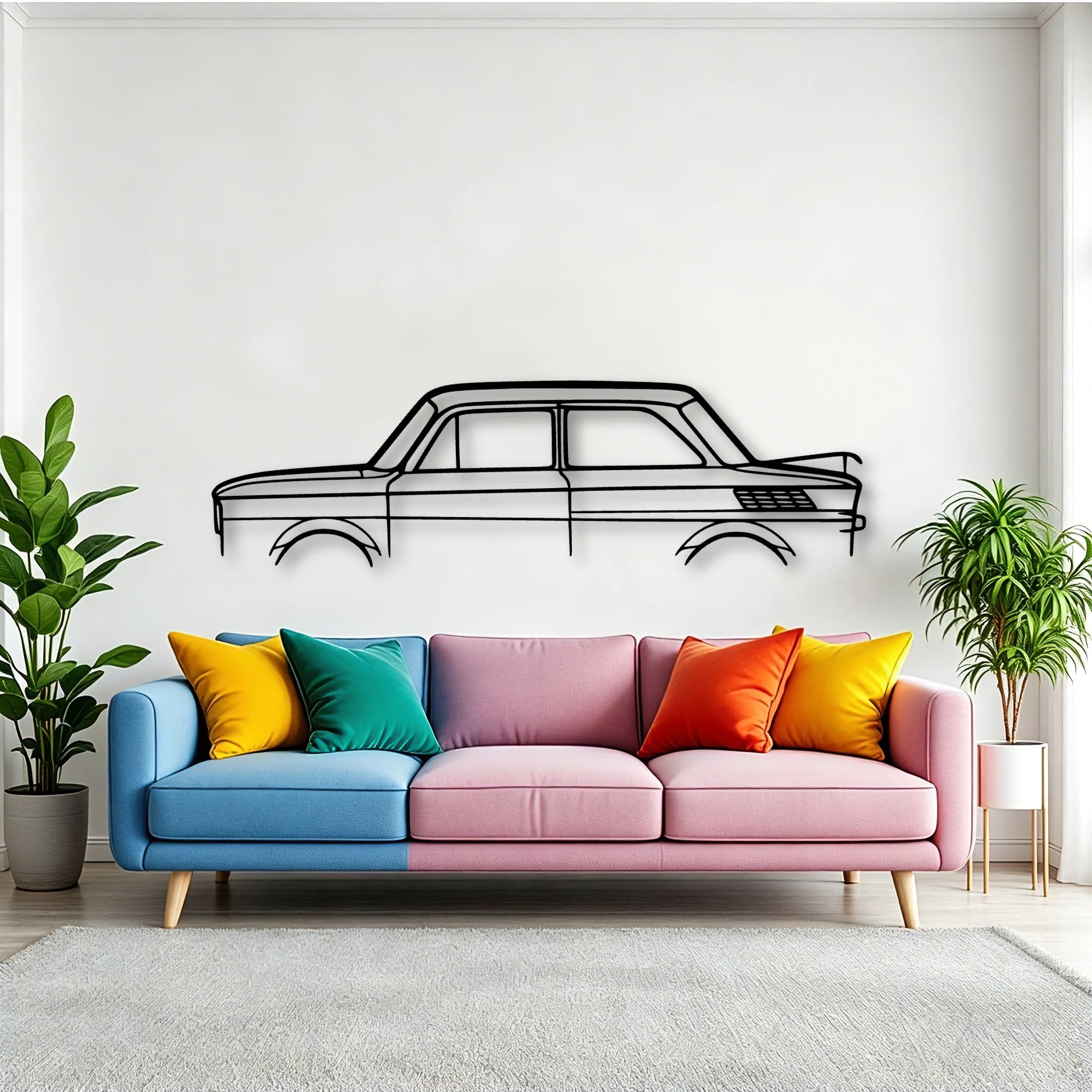 NSU TT 1972 Classic Silhouette Metal Wall Art - Tinvibe