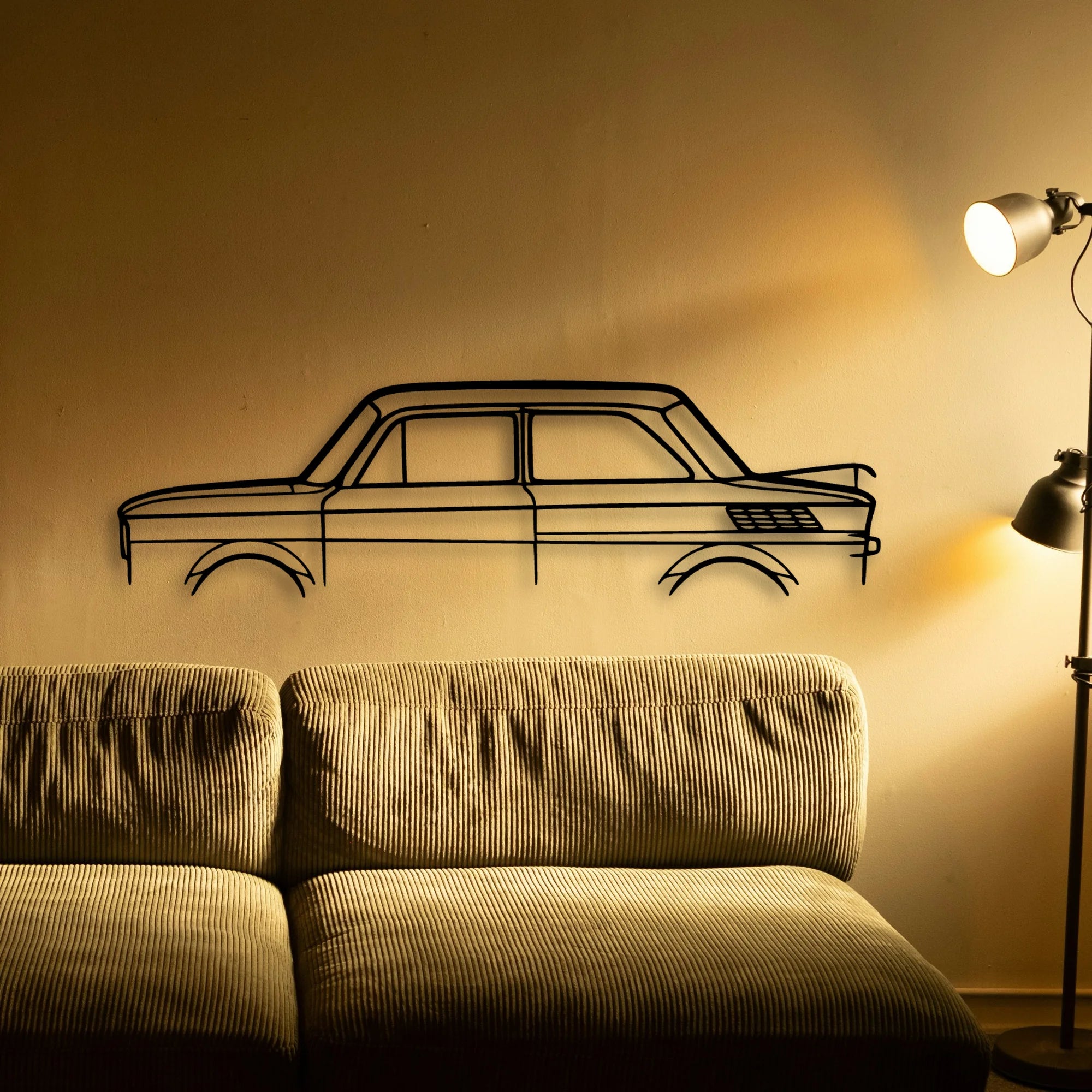 NSU TT 1972 Classic Silhouette Metal Wall Art - Tinvibe